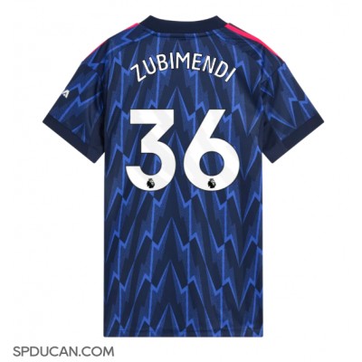 Zenski Nogometni Dres Arsenal Martin Zubimendi #36 Gostujuci 2025-26 Kratak Rukav Zenski Nogometni Dres Arsenal Martin Zubimendi #36 Gostujuci 2025-26 Kratak Rukav